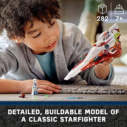 LEGO Star Wars OBI-Wan Kenobi's Jedi Starfighter 75333 Building Toy Set - Features Minifigures, Lightsaber, Clone Starship from Attack of The Clones, Great Gift for Kids, Boys, and Girls Ages 7+ - 8