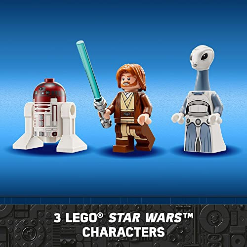 LEGO Star Wars OBI-Wan Kenobi's Jedi Starfighter 75333 Building Toy Set - Features Minifigures, Lightsaber, Clone Starship from Attack of The Clones, Great Gift for Kids, Boys, and Girls Ages 7+ - 12