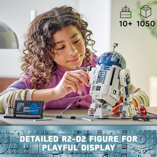 LEGO Star Wars R2-D2 Brick Built Droid Figure, Collectible Star Wars Room Décor with Exclusive 25th Anniversary Minifigure Darth Malak, Creative Play Gift Idea for Kids or Fans Ages 10 and Up, 75379 - 2