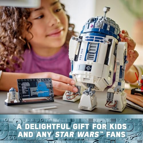 LEGO Star Wars R2-D2 Brick Built Droid Figure, Collectible Star Wars Room Décor with Exclusive 25th Anniversary Minifigure Darth Malak, Creative Play Gift Idea for Kids or Fans Ages 10 and Up, 75379 - 4