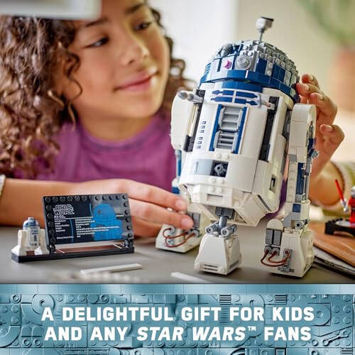 LEGO Star Wars R2-D2 Brick Built Droid Figure, Collectible Star Wars Room Décor with Exclusive 25th Anniversary Minifigure Darth Malak, Creative Play Gift Idea for Kids or Fans Ages 10 and Up, 75379 - 4