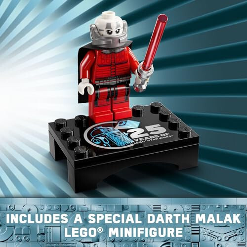 LEGO Star Wars R2-D2 Brick Built Droid Figure, Collectible Star Wars Room Décor with Exclusive 25th Anniversary Minifigure Darth Malak, Creative Play Gift Idea for Kids or Fans Ages 10 and Up, 75379 - 6