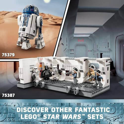 LEGO Star Wars: Yangi Umid Tantive IV ga chiqish xayol o'yinchog'i, Ekskluziv 25 yillik yubiley minifigurkasi Klon askari Besh bilan to'planadigan Star Wars o'yinchog'i, 8 yosh va undan katta bolalar uchun sovg'a g'oyalari, 75387 - 6