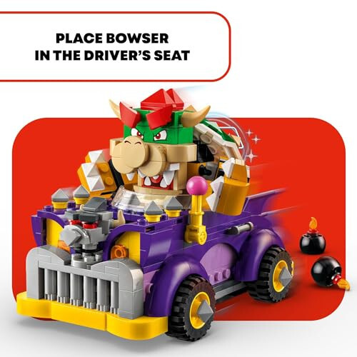 LEGO Super Mario Bowser’s Muscle Car Expansion Set, Collectible Bowser Toy for Kids, Gift for Boys, Girls and Gamers Ages 8 and Up, 71431 - 6