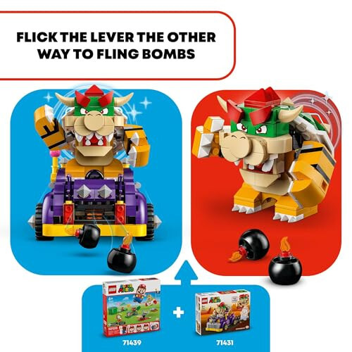 LEGO Super Mario Bowser’s Muscle Car Expansion Set, Collectible Bowser Toy for Kids, Gift for Boys, Girls and Gamers Ages 8 and Up, 71431 - 3