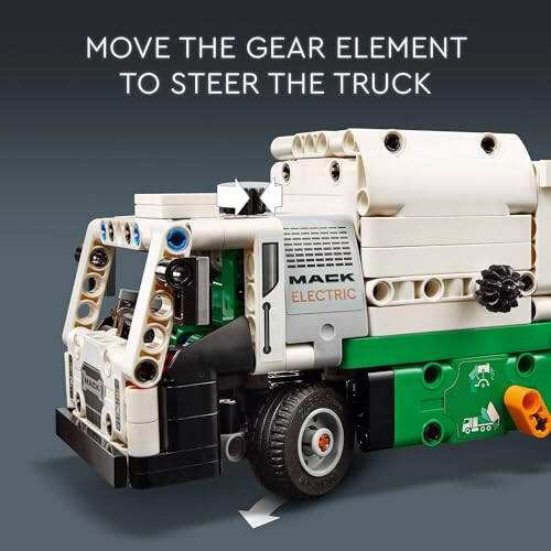 LEGO Technic Mack LR Elektrikli Çöp Kamyonu Oyuncak, İnşa Edilebilir Çocuk Kamyonu Rol Yapma Oyunu İçin, 8 Yaş ve Üzeri Çocuklar İçin Harika Hediye, Geri Dönüşüm Kamyonu Oyuncakları ve Araçları Seven Erkekler, Kızlar ve Çocuklar İçin, 42167 - 4