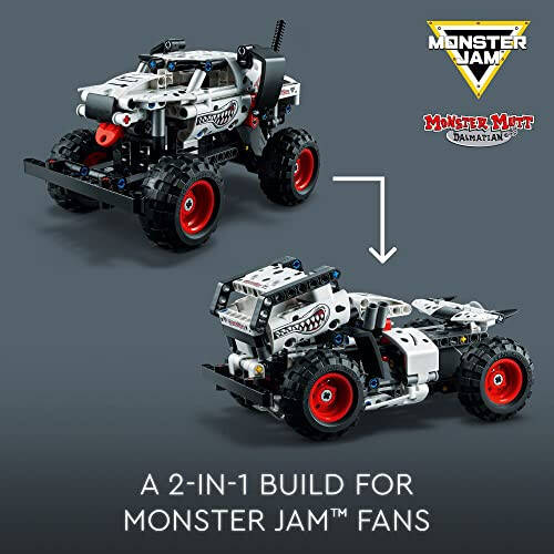 LEGO Technic Monster Jam Monster Mutt Dalmatian, 2in1 Pull Back Racing Toys, Birthday Gift Idea, DIY Building Toy, Monster Truck Toy for Kids, Boys and Girls Ages 7 and Up, 42150 - 8