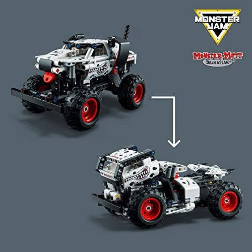 LEGO Technic Monster Jam Monster Mutt Далматинец, 2 в 1 Игрушки для гонок с отводом, Идея подарка на день рождения, Игрушка для самостоятельной сборки, Игрушка-монстр для детей, для мальчиков и девочек в возрасте от 7 лет, 42150 - 2