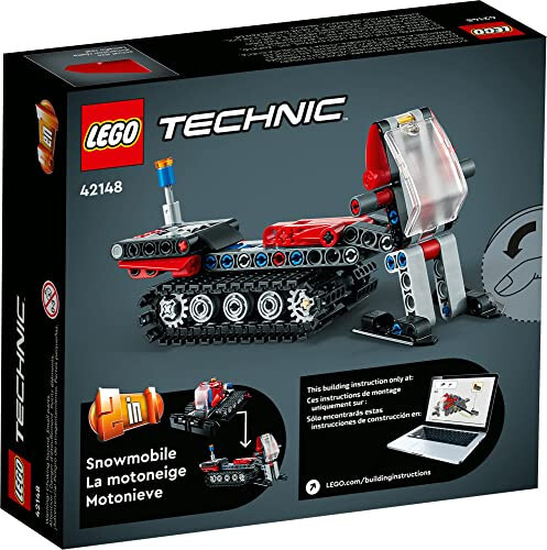 LEGO Technic Qor Bakim Mashinasi va Qor Motorsi 42148, 2 ta 1 ta Transport vositasi modeli to'plami, Muhandislik o'yinchoqlari, Qishki qurilish o'yinchoqlari bolalar, o'g'il bolalar, qizlar 7 yosh va undan katta, Tug'ilgan kun sovg'asi g'oyasi - 36