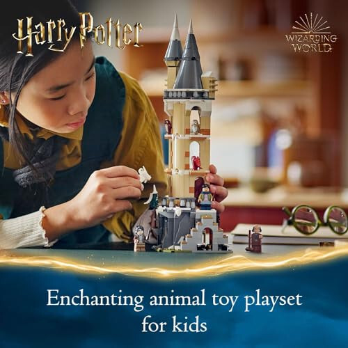 LEGO Xarri Potter Xogvorts Qal'asi Boyqushxona O'yinchoq, Sehrli Dunyo Fantaziya O'yinchoq Qizlar va O'g'il Bolalar Uchun, 3 Ta Xarakterli Xarri Potter Qal'asi O'yin Seti, 8 Yosh va Undan Katta Bolalar Uchun Tug'ilgan Kun Sovg'asi G'oyasi, 76430 - 2