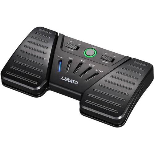 LEKATO Bluetooth Wireless Page Turner Pedal Music Page Turner for iPad Tablets Page Turning, Rechargeable Hands-Free Page Turner Pedal for Playing Instruments App Controller Anti-slip Foot Switches - 2