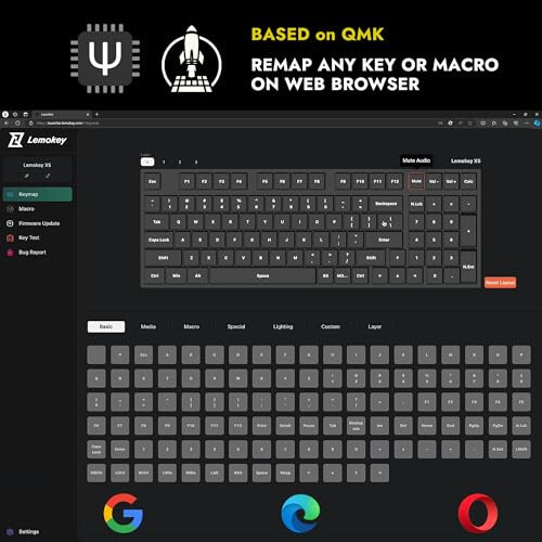 LEMOKEY X5 96% Wired Gaming LED Backlit QMK/Launcher Mechanical Keyboard for Windows/Linux, Customize Keyboard, Double-Shot Keycaps, Mechanical Brown Switch, Perfect for Both Gaming and Work - 5
