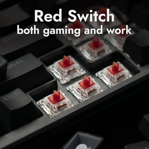 LEMOKEY X5 96% Wired Gaming LED Backlit QMK/Launcher Mechanical Keyboard for Windows/Linux, Customize Keyboard, Double-Shot Keycaps, Mechanical Red Switch, Perfect for Both Gaming and Work - 4