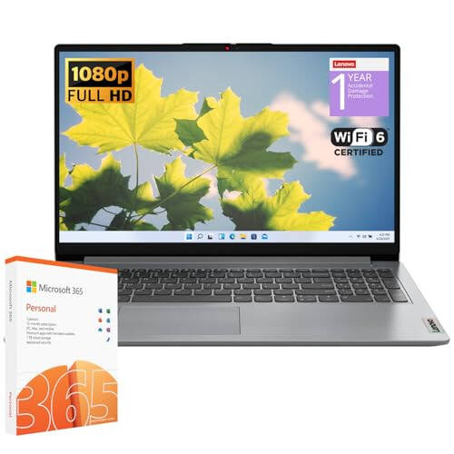 Lenovo IdeaPad 1 Öğrenci Dizüstü Bilgisayarı, Intel Çift Çekirdekli İşlemci, 20GB RAM, 1TB SSD + 128GB eMMC, 15.6