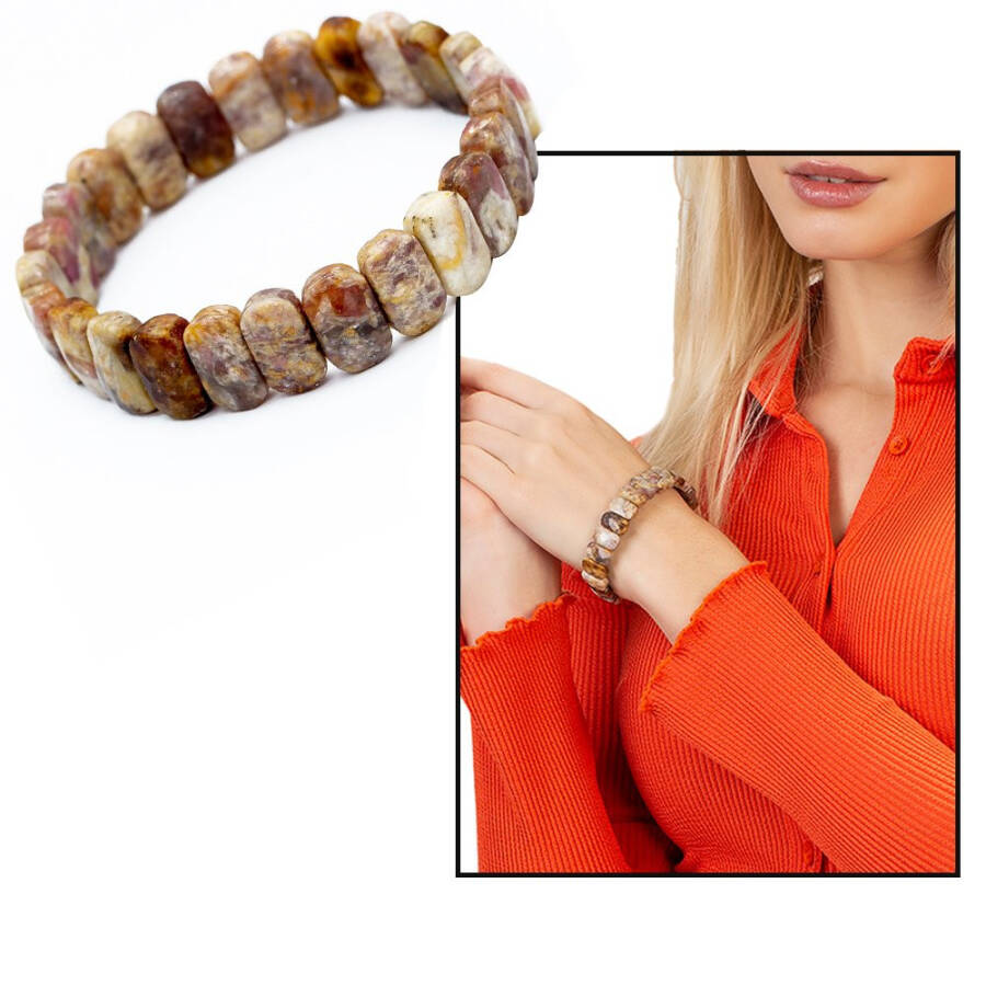 Lepidolite Natural Stone Rolex Women's Bracelet - 11