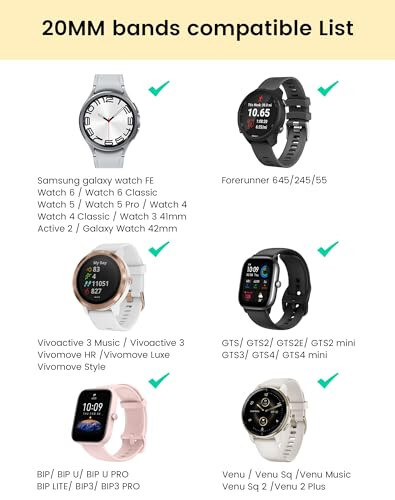 LETOID Samsung Galaxy Watch Ultra 47mm, Watch 7 6 5 4 44mm/40mm, FE 40mm, Watch 5 Pro 45mm, Watch 6 Classic, 4 Classic & Active, 20mm Naylon Elastik almashtiriladigan tasma erkaklar va ayollar uchun - 5