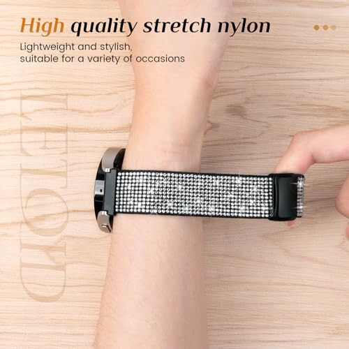 LETOID Stretchy Band for Samsung Galaxy Watch Ultra 47mm, Watch 7 6 5 4 44mm/40mm, FE 40mm, Watch 5 Pro 45mm, Watch 6 Classic, 4 Classic & Active, 20mm Nylon Elastic Replacement Strap for Men Women - 4