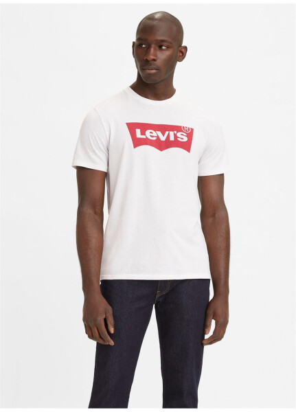 Levis 17783-0314 Bisiklet Yaka Standart Baskılı Beyaz Erkek T-Shirt - 4