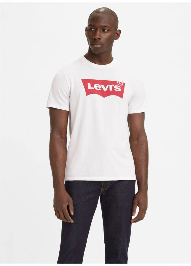 Levi's 17783-0314 Crew Neck Standard Printed White Men's T-Shirt - 4