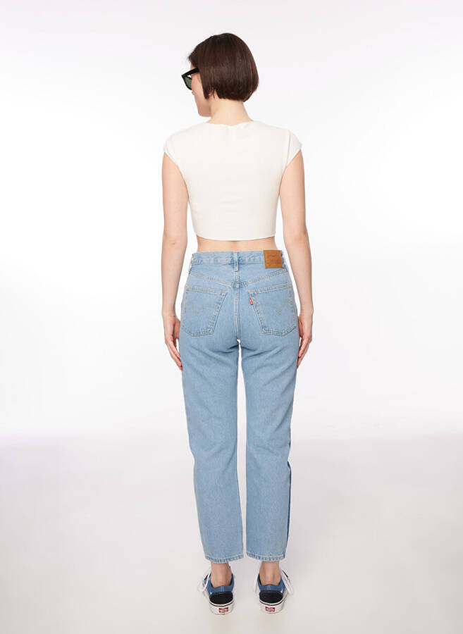 Levi's 501 Crop Light Blue High Waist Women's Denim Jeans NEVER FADE - 10