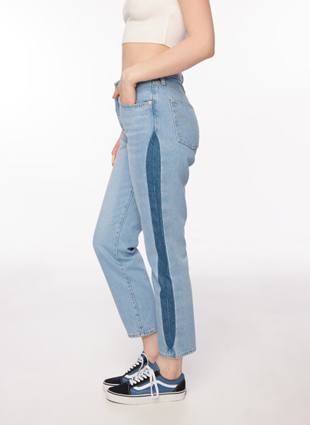 Levi's 501 Crop Ochchiq ko'k yuqori belli ayollar uchun jinsi shimlari NEVER FADE - 2