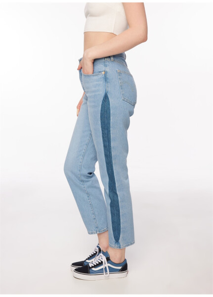 Levi's 501 Crop Ochchiq ko'k yuqori belli ayollar uchun jinsi shimlari NEVER FADE - 12