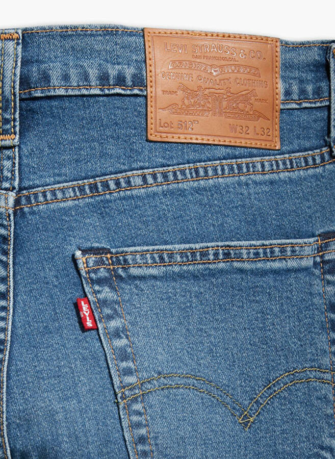 Levi's 512 Indigo Erkaklar uchun Oddiy Fit Slim Denim Jins shimlari CORFU SPANISH ANGELS 28833-0787 - 6