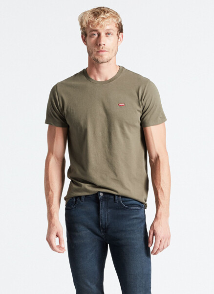 Levis 56605-0110_SS Original Hm Tee Lse Crew Neck Relaxed Plain Green Men's T-Shirt - 1