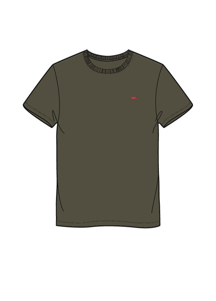 Levis 56605-0110_SS Original Hm Tee Lse Crew Neck Relaxed Plain Green Men's T-Shirt - 8