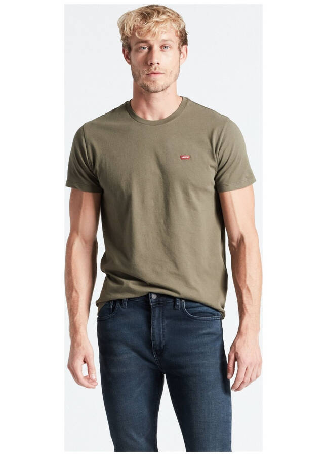 Levis 56605-0110_SS Original Hm Tee Lse Crew Neck Relaxed Plain Green Men's T-Shirt - 10