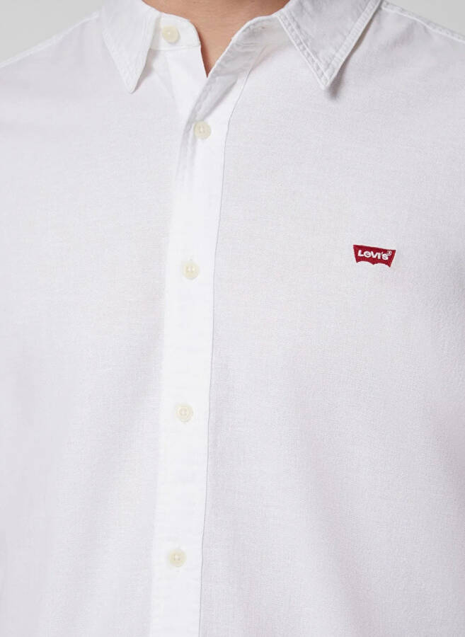 Levi's 86625-0002 Ls Battery Shirt Slim White Men's Shirt - 4