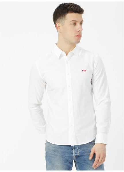 Levi's 86625-0002 Ls Battery Shirt Slim White Men's Shirt - 6