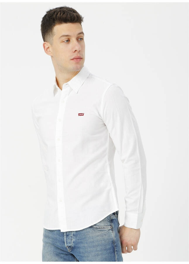 Levi's 86625-0002 Ls Battery Shirt Slim White Men's Shirt - 9