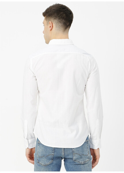 Levi's 86625-0002 Ls Battery Shirt Slim White Men's Shirt - 10