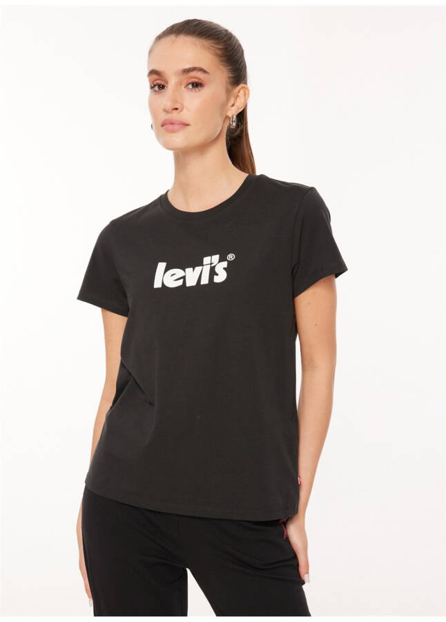 Levis Bisiklet Yaka Baskılı Siyah Kadın T-Shirt A2086-0103 LSE THE PERFECT TEE LSE - 6