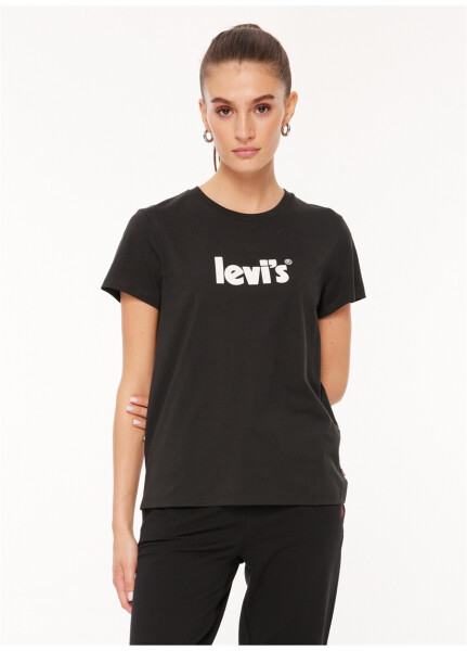 Levis Bisiklet Yaka Baskılı Siyah Kadın T-Shirt A2086-0103 LSE THE PERFECT TEE LSE - 7