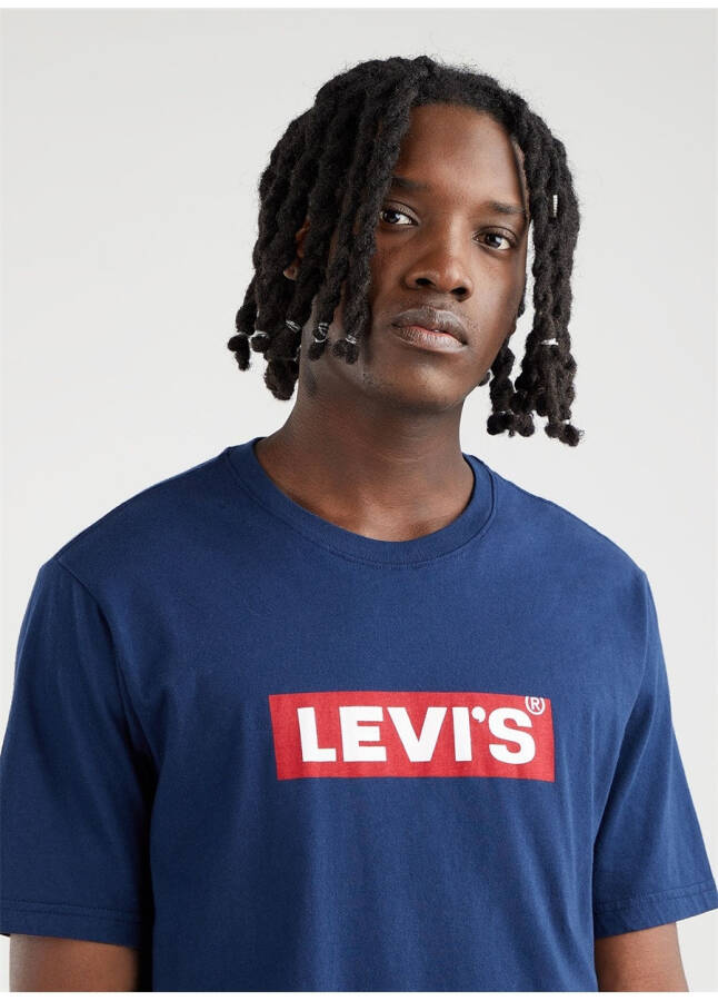 Levi's Crew Neck Blue Men's T-Shirt LSE SS RELAXED FIT TEE SSNL BOXTAB2 - 7