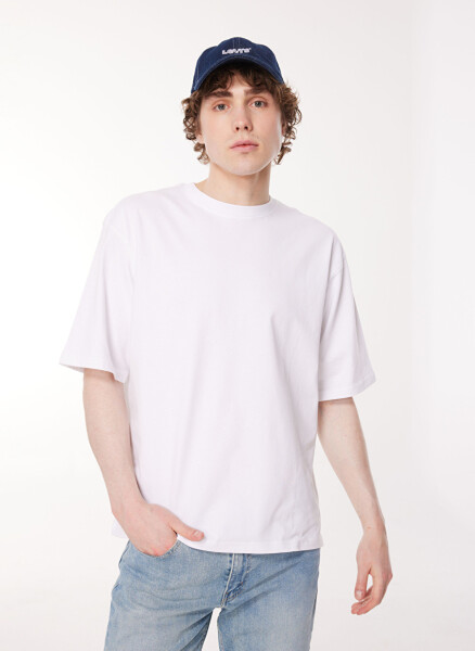 Levis Crew Neck Plain White Men's T-Shirt - 2