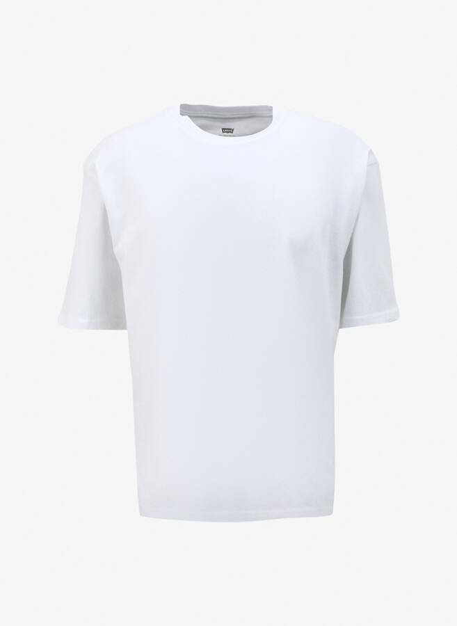 Levis Crew Neck Plain White Men's T-Shirt - 6