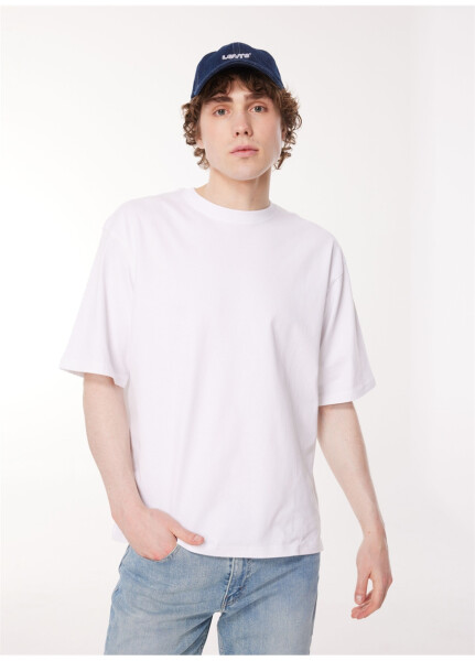 Levis Crew Neck Plain White Men's T-Shirt - 9