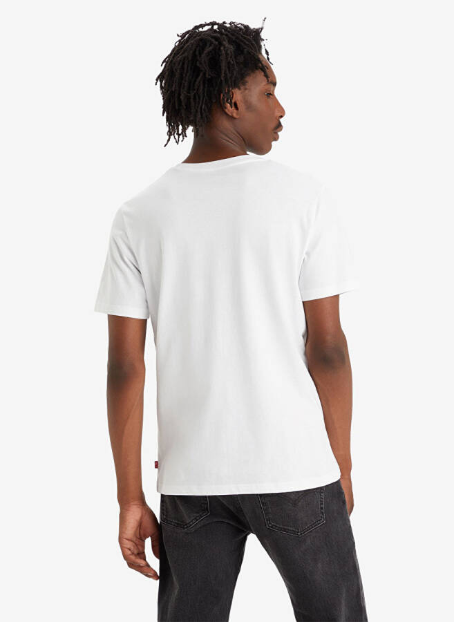 Levis Crew Neck Printed White Men's T-Shirt - 2