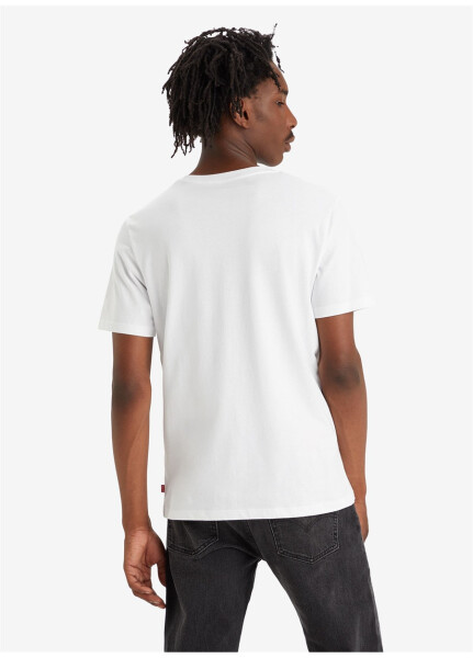 Levis Crew Neck Printed White Men's T-Shirt - 4