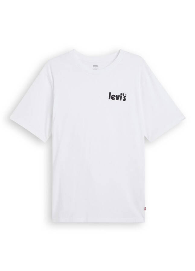 Levis Crew Neck Printed White Men's T-Shirt LSE_SS RELAXED FIT TEE CORE POSTER - 27