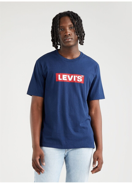 Levi's Dumaloq Yoqasi Moviy Erkaklar T-Shirt LSE SS RELAXED FIT TEE SSNL BOXTAB2 - 6