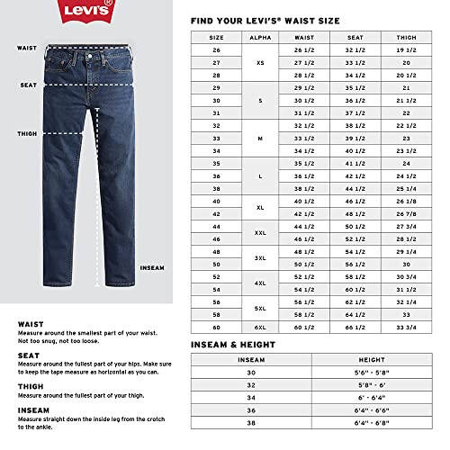 Levi's Erkaklar 501 Original Fit Jinsi Shimlari (Katta va Uzun Bo'yli O'lchamlarda Ham Mavjud) - 12