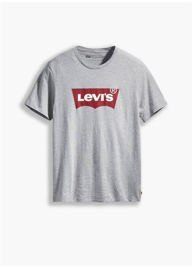 Levi's Erkaklar uchun kulrang krujka bo'yinli futbolkasi - 6