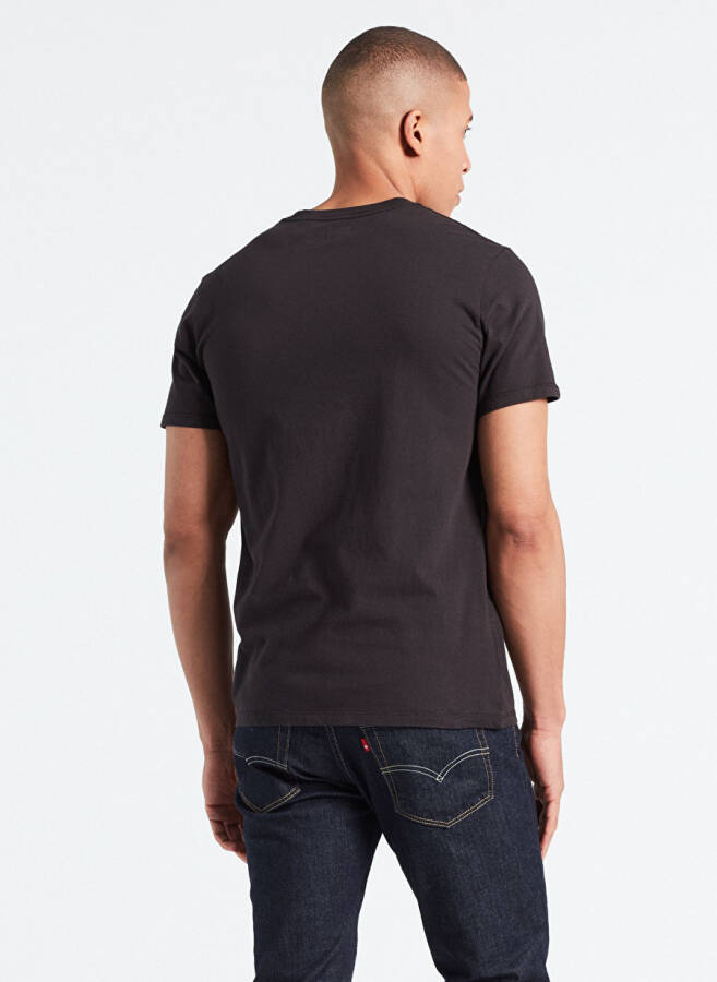 Levis Erkek Siyah Bisiklet Yaka T-Shirt - 3