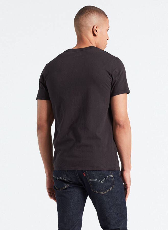 Levis Erkek Siyah Bisiklet Yaka T-Shirt - 4