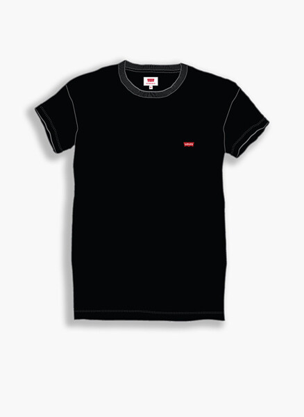 Levis Erkek Siyah Bisiklet Yaka T-Shirt - 5