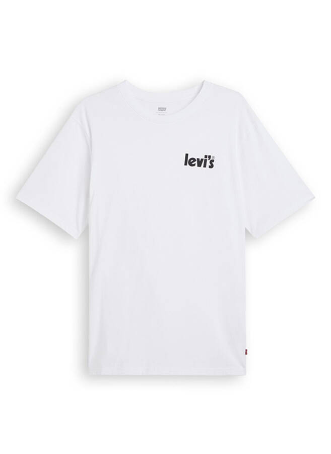 Levis Krujka Yaka Bosilgan Oq Erkaklar T-Shirt LSE_SS RELAXED FIT TEE CORE POSTER - 3